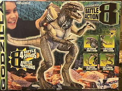 GODZILLA BATTLE ACTION 8 HEAVY HITTER TOY BIZ NEW IN OPEN BOX-image