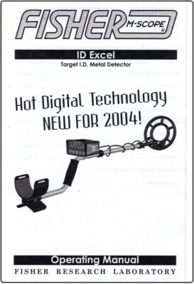 Fisher ID Excel Metal Detector Original Instruction Book with Free Shipping-image