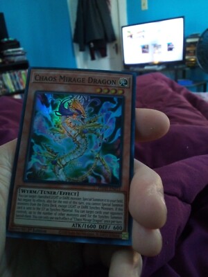 Yugioh! Chaos Mirage Dragon - PHHY-EN013 - Super Rare - 1st Edition Near Mint, E-image