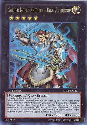 Yu-Gi-Oh Card - SHSP-EN087 - SACRED NOBLE KNIGHT OF KING ARTORIGUS (ultra rare)-image