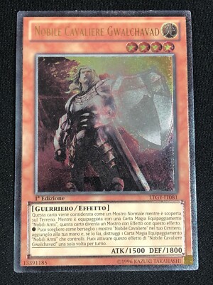 YUGIOH NOBLE KNIGHT GWALCHAVAD LTGY-IT081 1ST ULTIMATE NM ITALIAN-image