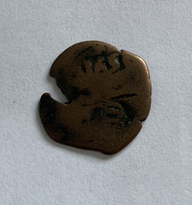 AUTHENTIC PIRATE COPPER COIN 1650's SPANISH EMPIRE FISHER METAL DETECTOR TESORO-image