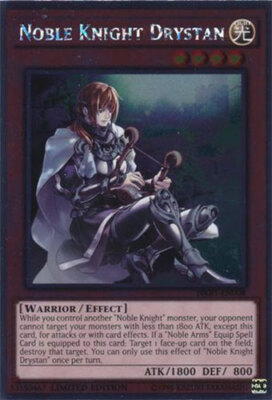 Yu-Gi-Oh Card - NKRT-EN008 - NOBLE KNIGHT DRYSTAN (platinum rare) - NM/M-image