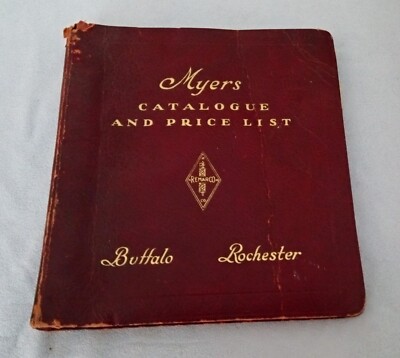 1936 Myers Leather Bound Salesman's Catalog, Invoices and Price List-image