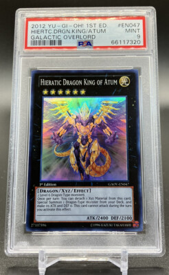 PSA 9 Hieratic Dragon King Of Atum PHSW-EN047 1st Edition Super Rare YuGiOh Pop1-image