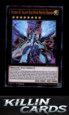 1st Edition Number 62: Galaxy-Eyes Prime Photon Dragon MP15-EN022 Ultra Rare 201-image