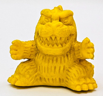 Yellow 92 Godzilla Eraser Monster Vintage Toei Mini Figure Collectable Japanese-image