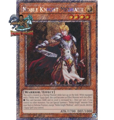 Yugioh! 1x Noble Knight Medraut RA04-EN205 Platinum Secret Rare 1st Ed NM-image