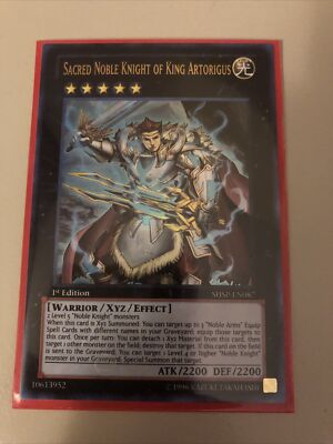 Yu-Gi-Oh! SACRED NOBLE KNIGHT OF KING ARTORIGUS SHSP-EN087 Ultra Rare NM+ 1st Ed-image