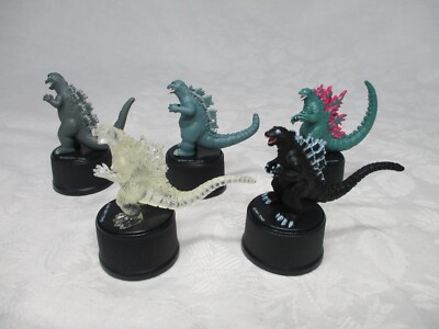 Godzilla 5 pcs Bottle Cap mini Figures Collectable Toho Tsuburaya-image