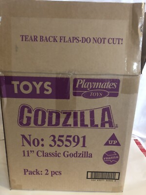 2 Playmates Godzilla 11”Inch 2004 Figure. Final Wars. New. With Factory Box-image