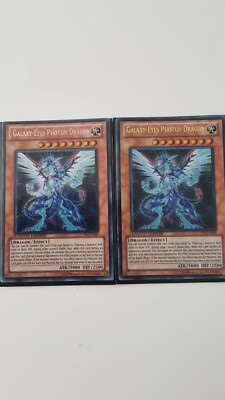 CT08-EN003 Yu-Gi-Oh Secret Rare Galaxy-Eyes Photon Dragon Limited Ed (played) x2-image