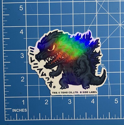 1PC Godzilla Holographic Sticker.laptops/skateboards/boxes.Waterproof/Sticker.-image