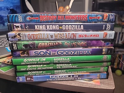 Godzilla Lot Of 9 Showa Era DVDs - FREE SHIPPING Kong Ghidorah Hedorah Gigan-image
