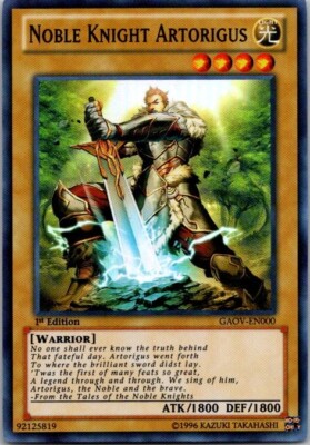 Noble Knight Artorigus GAOV-EN000 1st Edition Yugioh NM-image