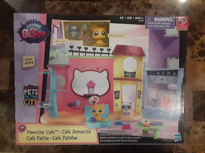 New Sealed Original Box!!!! Littlest Pet Shop Pawristas Café Playset Cats-image