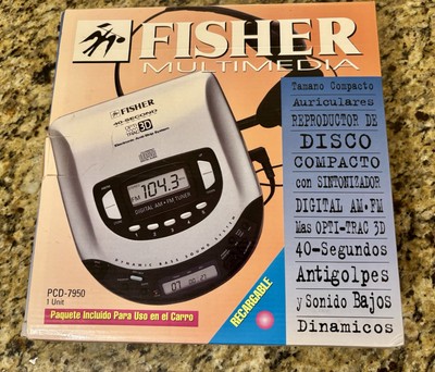 Fisher Compact Portable Disc Player W/ Cassette Car Adaptor -image