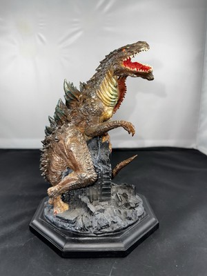 1998 EARTH TREK 3D WORKS 7.5” GODZILLA ZILLA Statue Figure Box And Hologram-image
