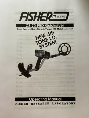 FISHER CZ-70 PRO QUICKSILVER METAL DETECTOR OPERATOR'S INSTRUCTION MANUAL-image