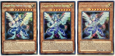 3 x CT08-EN003 Galaxy-Eyes Photon Dragon - Secret Rare Ltd. Ed Lightly Played-image