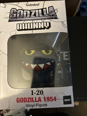 2020 Kidrobot BHUNNY I-20 4 Inch Godzilla 1954 Vinyl Figure with Bhunny Paw NEW-image