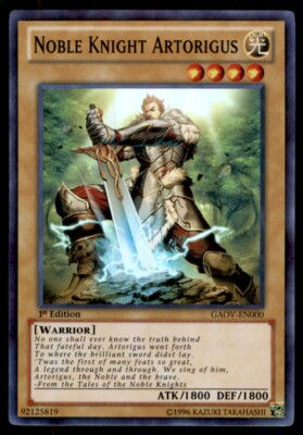 Yu-Gi-Oh! 1st Edition Noble Knight Artorigus #GAOV-EN000 Light Play-image