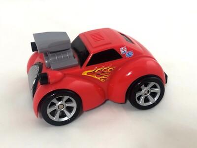 Fisher Price Shake N Go Red Hot Rod Racer Car #8 Sound Motorized Mattel 2005-image