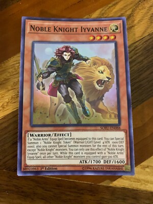 Noble Knight Iyvanne SOFU-EN088 1st Edition Super Rare NM + BONUS-image