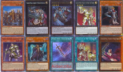 Yugioh Noble Knight Deck - Sacred King Artorigus Excaliburn Isolde Merlin-image