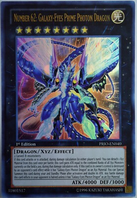 YuGiOh NUMBER 62: GALAXY-EYES PRIME PHOTON DRAGON Ultra Rare - NM PRIO-EN040-image