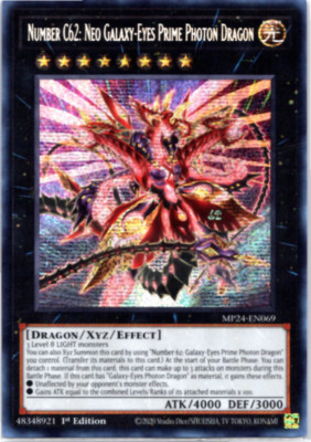 Number C62: Neo Galaxy-Eyes Prime Photon Dragon MP24-EN069 Secret Rare  Yugioh-image