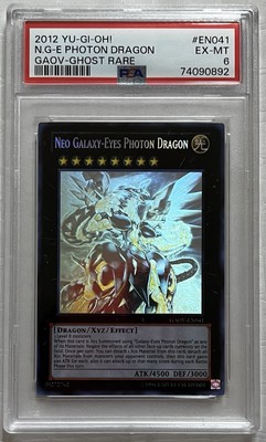 PSA EX-MT 6 2012 YU-GI-OH! Ghost Rare Neo Galaxy-Eyes Photon Dragon GAOV-EN041-image