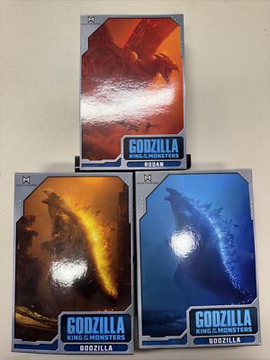 NECA Godzilla King Of The Monsters Rodan & Burning Godzilla & Godzilla Figures 7-image