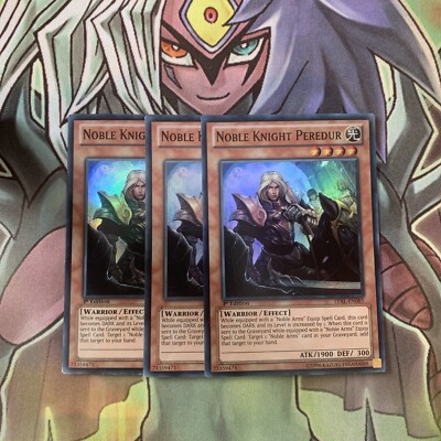 LVAL-EN085 x3 Noble Knight Peredur Super Rare Excellent Condition Yugioh-image