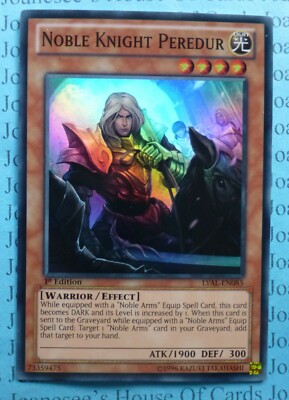 Noble Knight Peredur LVAL-EN085 Super Rare Yu-Gi-Oh Card 1st Edition New-image