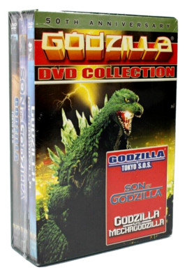 Godzilla 50th Anniversary Collection (DVD, 2000 3-Disc) Box Set Toyko SOS New-image