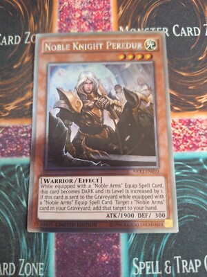 Yu-Gi-Oh! Noble Knight Peredur NKRT-EN010 Platinum Rare Limited Near Mint-image