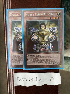 2x Yu-Gi-Oh! Noble Knight Borz NKRT-EN009 Platinum Rare Near Mint Lot-image