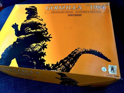 Kaiyodo Godzilla 1984 1/400 Soft Vinyl Kit Figure Yuji Sakai W/BOX F/S FEDEX-image