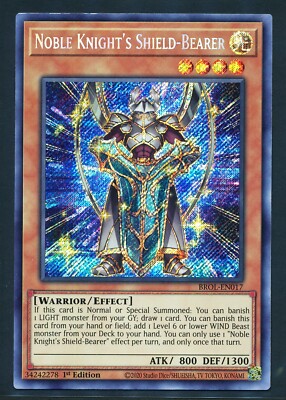 Noble Knight's Shield-Bearer BROL-EN017 1st Edition Secret Rare Yu-Gi-Oh! NM/M-image