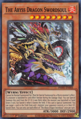 3 x The Abyss Dragon Swordsoul - PHHY-EN005 - Super Rare - 1st Edition Near Mint-image