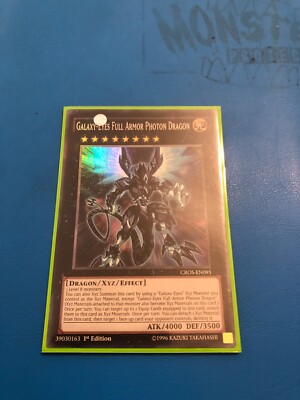 YUGIOH Super Rare Galaxy-Eyes Armor Photon Dragon CROS-EN095 1st Edition-image