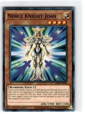Yu-Gi-Oh! Noble Knight Joan Common LED8-EN030 Lightly Played 1st Edition-image
