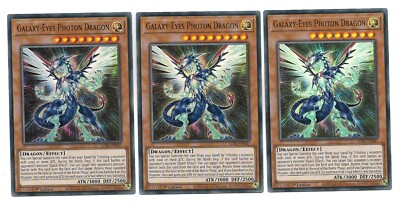 3x Galaxy-Eyes Photon Dragon - (LDS2-EN047 - 1st Ed - gold Ultra Rare) - NM-image