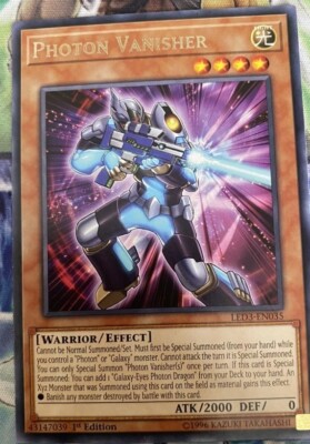Yugioh Photon Vanisher Rare LED3 Light Play 1st Edition-image