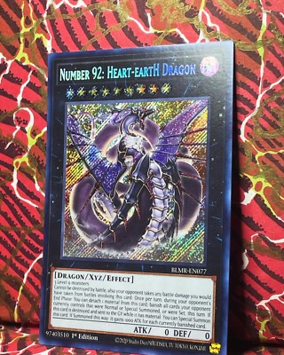 Number 92: Heart-eartH Dragon Secret Rare BLMR-EN077 Yugioh-image