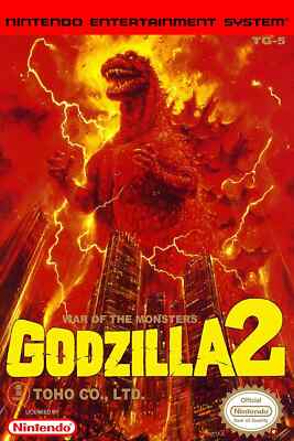 Godzilla 2 BOX ART Nintendo NES Premium POSTER MADE IN USA-image