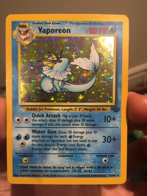 Pokemon - 1999 Pokemon JUNGLE Set- Holo Vaporeon NM-image