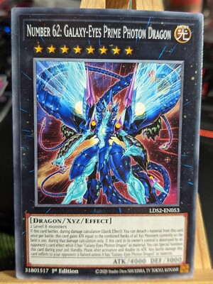 Number 62: Galaxy-Eyes Prime Photon Dragon LDS2-EN053 NM Yugioh Card-image