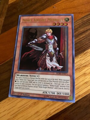 Noble Knight Medraut BLRR-EN071 1st Edition Ultra Rare VLP + BONUS-image